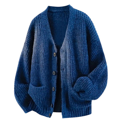 Lewis | Men's Cosy Oversized V-Neck Cardigan for Winter