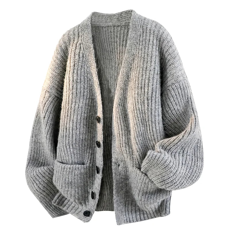 Lewis | Men's Cosy Oversized V-Neck Cardigan for Winter