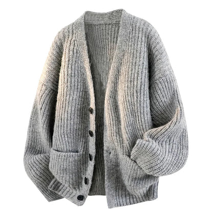 Lewis | Men's Cosy Oversized V-Neck Cardigan for Winter