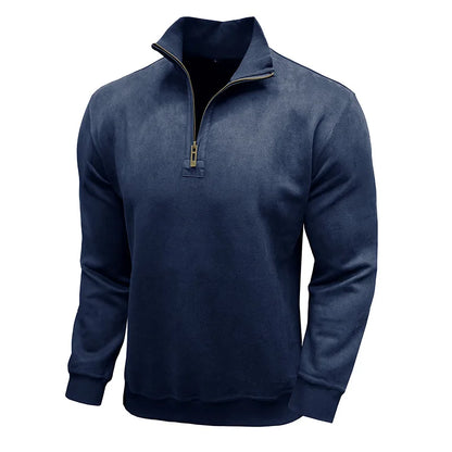 Liam | Men's Raised-Collar Zip Jumper for Winter