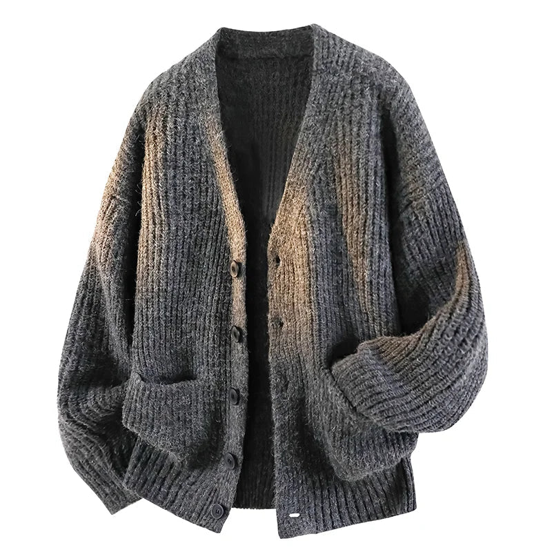 Lewis | Men's Cosy Oversized V-Neck Cardigan for Winter