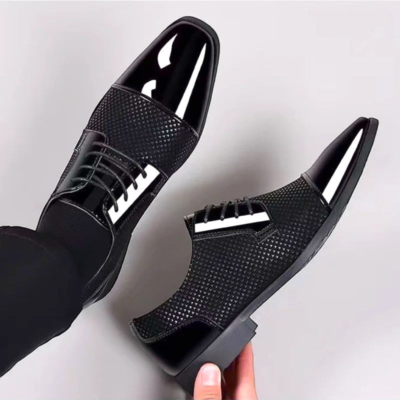 Leo | Men's Classic Patent Cap-Toe Oxford Dress Shoes