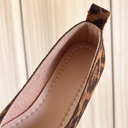 Kensington | Leopard-Print Leather Flats