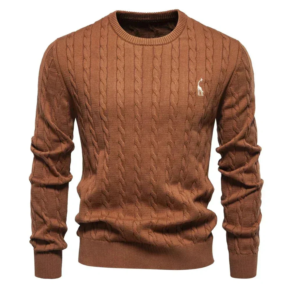 Sebastian | Men's Textured Cable-Knit Jumper for Winter