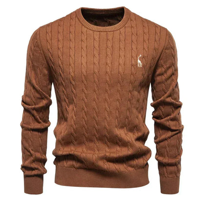 Sebastian | Men's Textured Cable-Knit Jumper for Winter