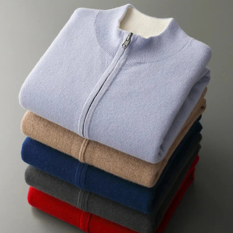 George | Men's Zip-Up Knit Cardigan for Winter