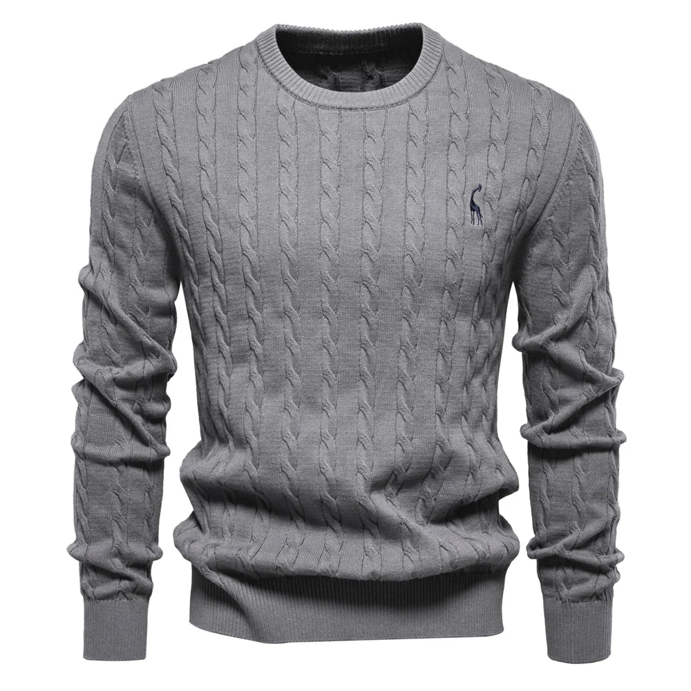Sebastian | Men's Textured Cable-Knit Jumper for Winter