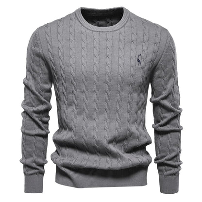 Sebastian | Men's Textured Cable-Knit Jumper for Winter