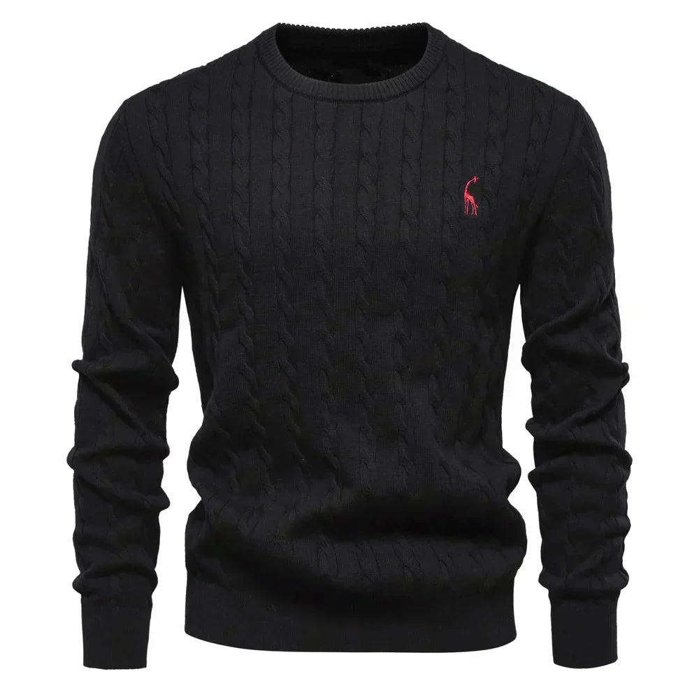 Sebastian | Men's Textured Cable-Knit Jumper for Winter