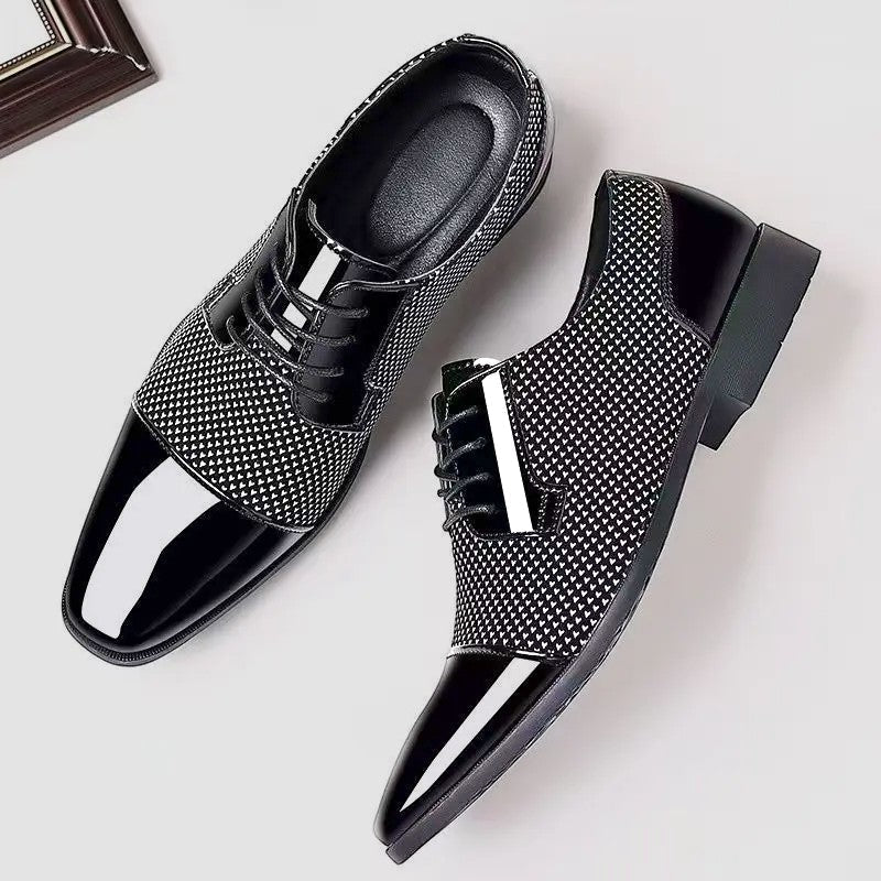 Leo | Men's Classic Patent Cap-Toe Oxford Dress Shoes