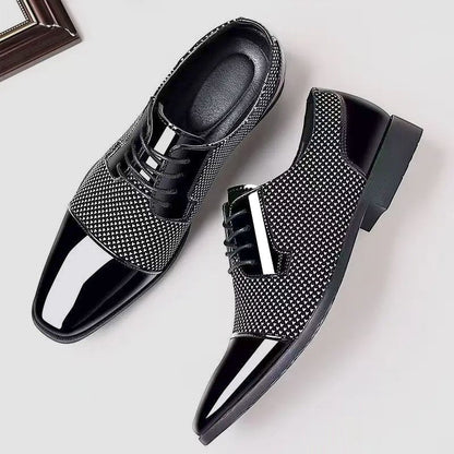 Leo | Men's Classic Patent Cap-Toe Oxford Dress Shoes