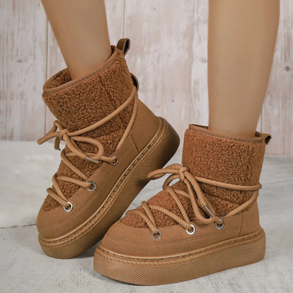 Leanne | Women's Stylish Lace-Up Winter Boots