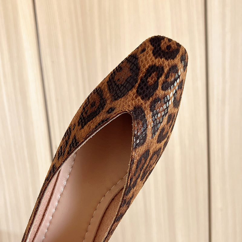 Kensington | Leopard-Print Leather Flats