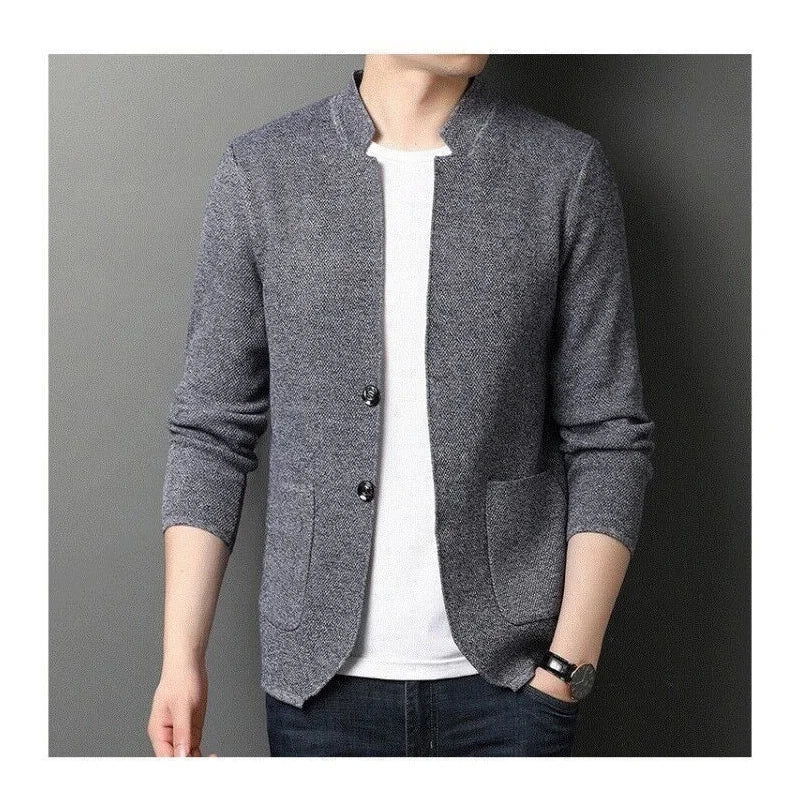 Ronnie | Men's Knit Stand-Collar Cardigan for Winter