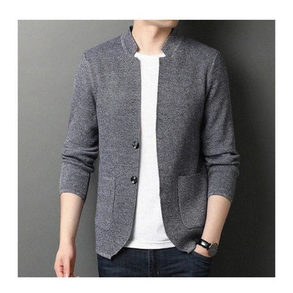Ronnie | Men's Knit Stand-Collar Cardigan for Winter