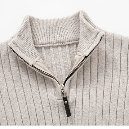 Leo | Men's Slim-Fit Quarter-Zip Sweater