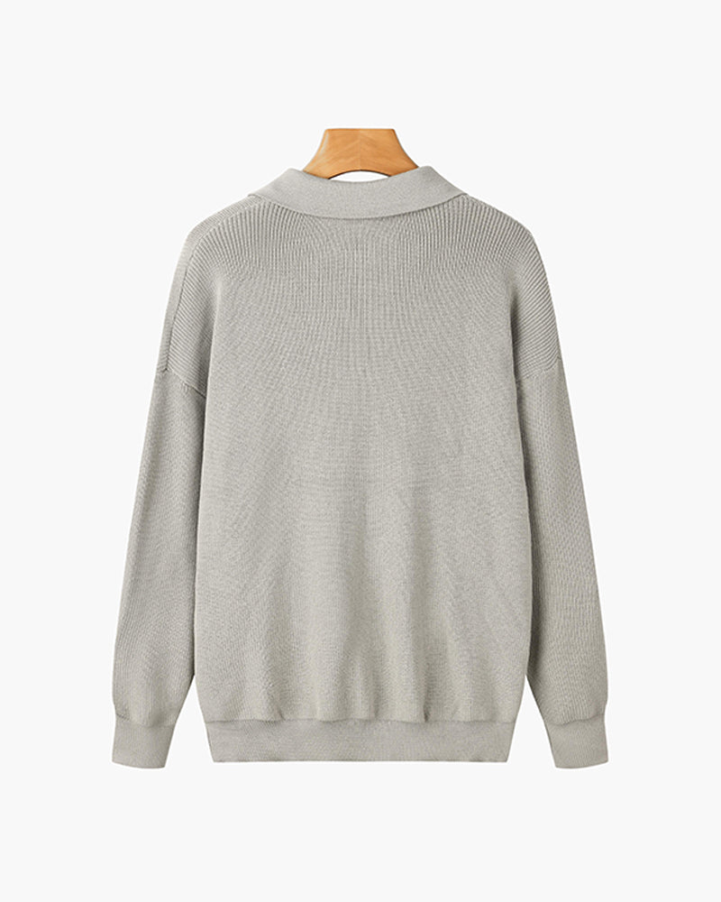 Albie | Men's Textured Zip-Up Jumper for Winter