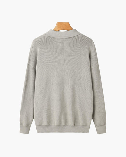 Albie | Men's Textured Zip-Up Jumper for Winter