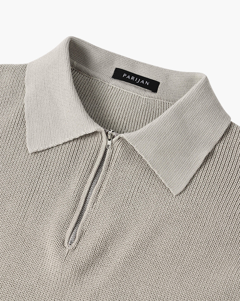 Albie | Men's Textured Zip-Up Jumper for Winter