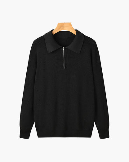 Albie | Men's Textured Zip-Up Jumper for Winter