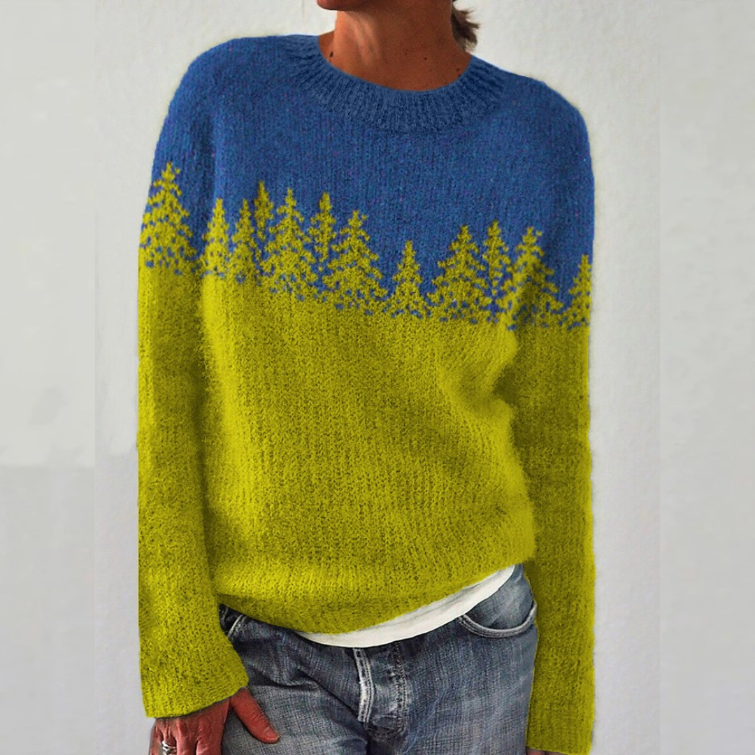 Bronwyn | Women's Fair Isle Crew Neck Jumper