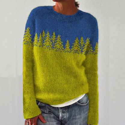 Bronwyn | Women's Fair Isle Crew Neck Jumper