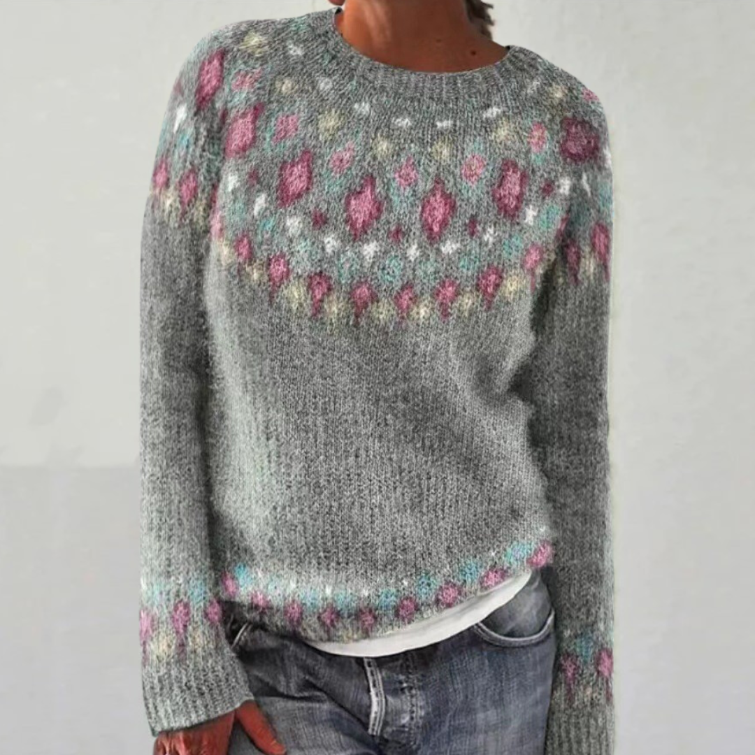 Bronwyn | Women's Fair Isle Crew Neck Jumper