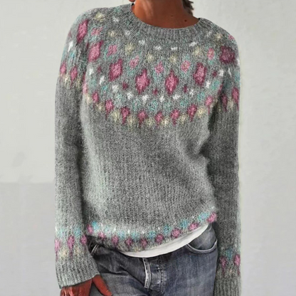 Bronwyn | Women's Fair Isle Crew Neck Jumper