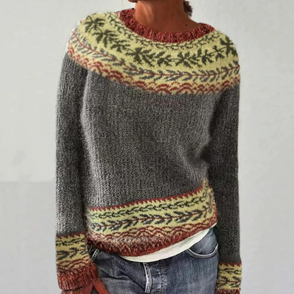 Bronwyn | Women's Fair Isle Crew Neck Jumper