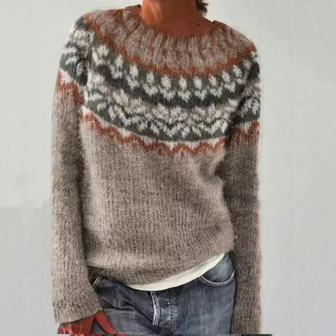 Bronwyn | Women's Fair Isle Crew Neck Jumper