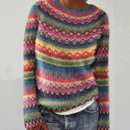 Bronwyn | Women's Fair Isle Crew Neck Jumper
