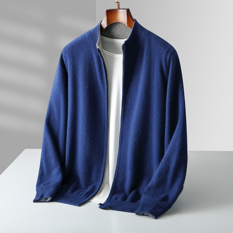 George | Men's Zip-Up Knit Cardigan for Winter
