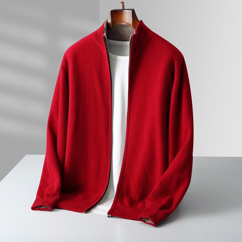 George | Men's Zip-Up Knit Cardigan for Winter