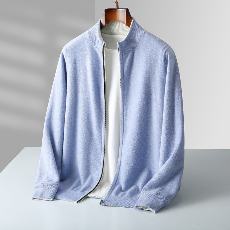 George | Men's Zip-Up Knit Cardigan for Winter