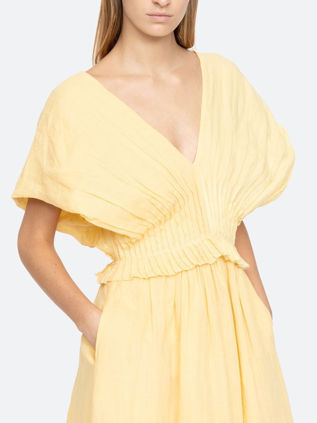 Statement Oversized-Sleeve Midi Dress