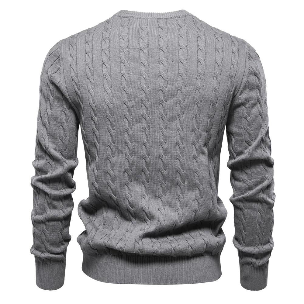 Sebastian | Men's Textured Cable-Knit Jumper for Winter
