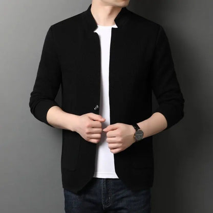 Ronnie | Men's Knit Stand-Collar Cardigan for Winter