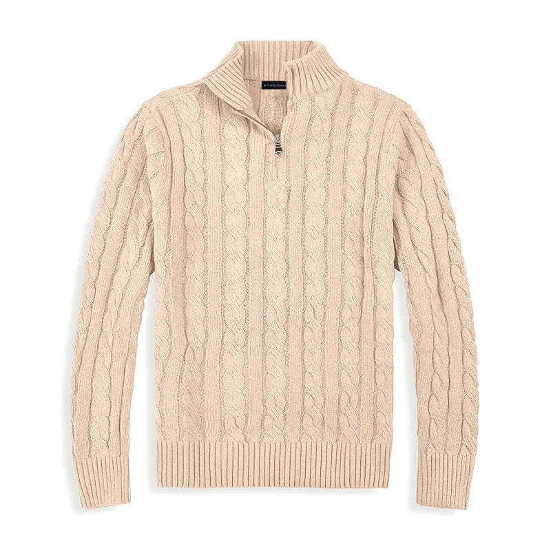 Archie | Men's Cable-Knit Quarter-Zip Jumper for Winter