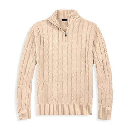 Archie | Men's Cable-Knit Quarter-Zip Jumper for Winter