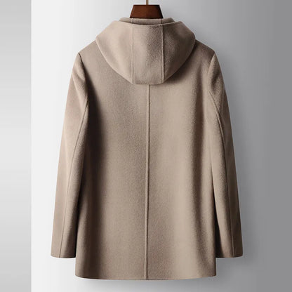 100% Pure Wool Hooded Coat