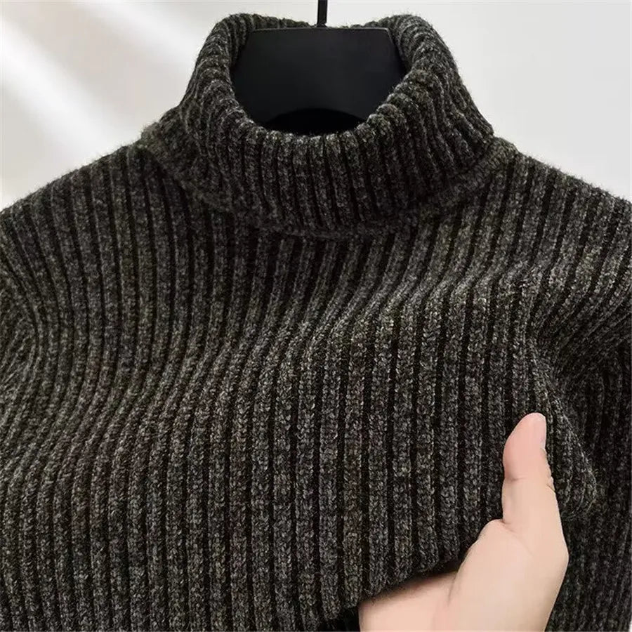 Adam | Men's Rolled-Collar Pullover Jumper for Winter