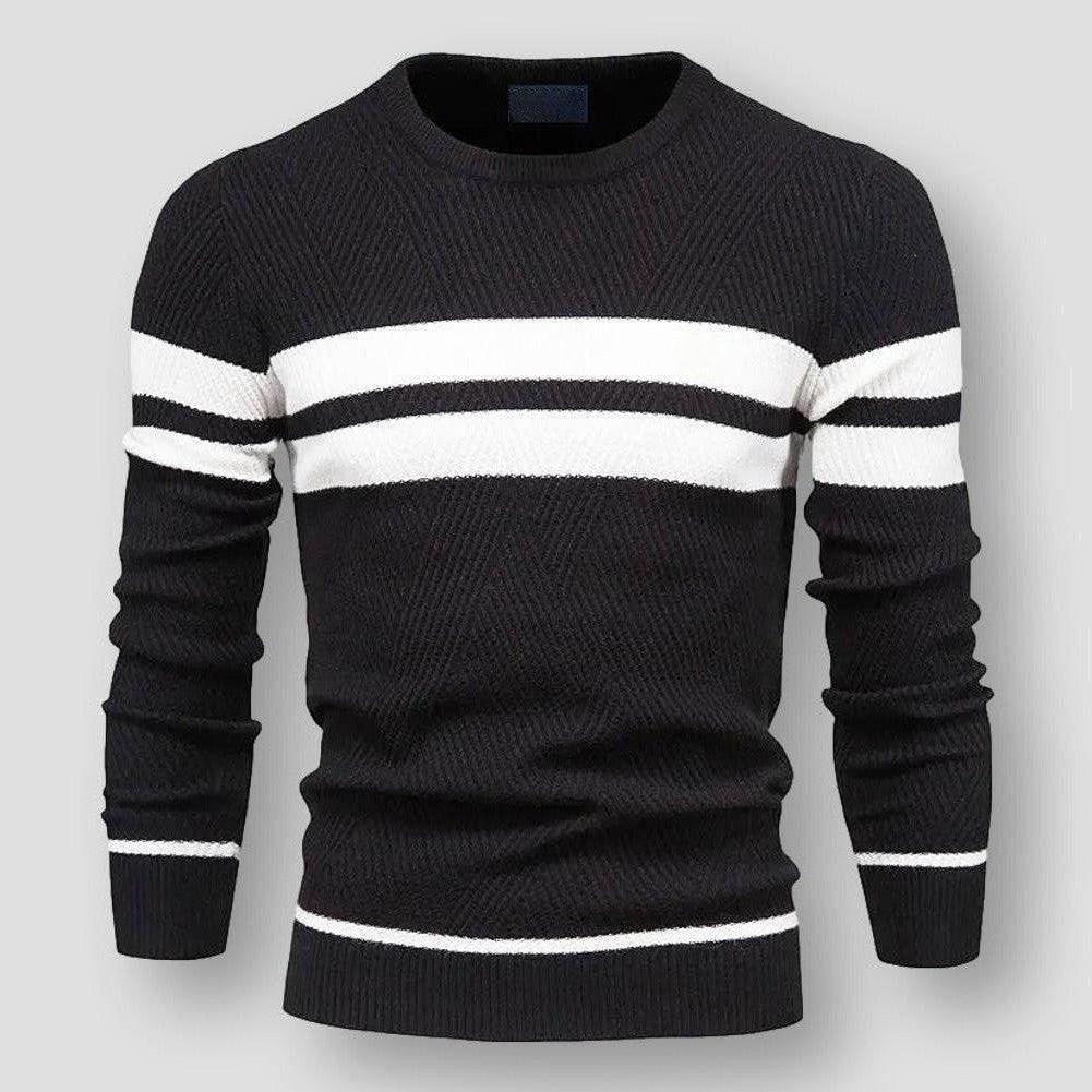 Euan | Men's Striped Nylon Jumper for Winter