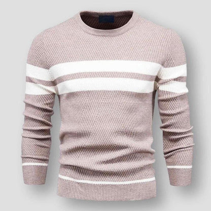 Euan | Men's Striped Nylon Jumper for Winter