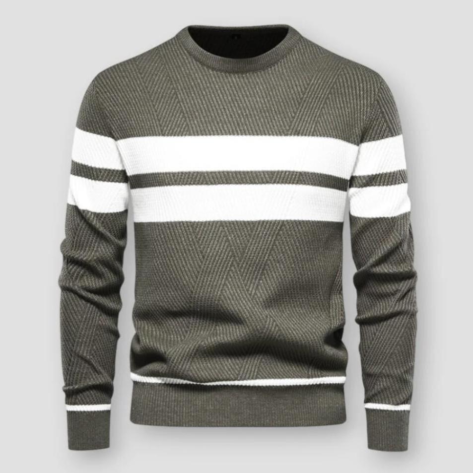Euan | Men's Striped Nylon Jumper for Winter