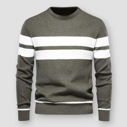 Euan | Men's Striped Nylon Jumper for Winter