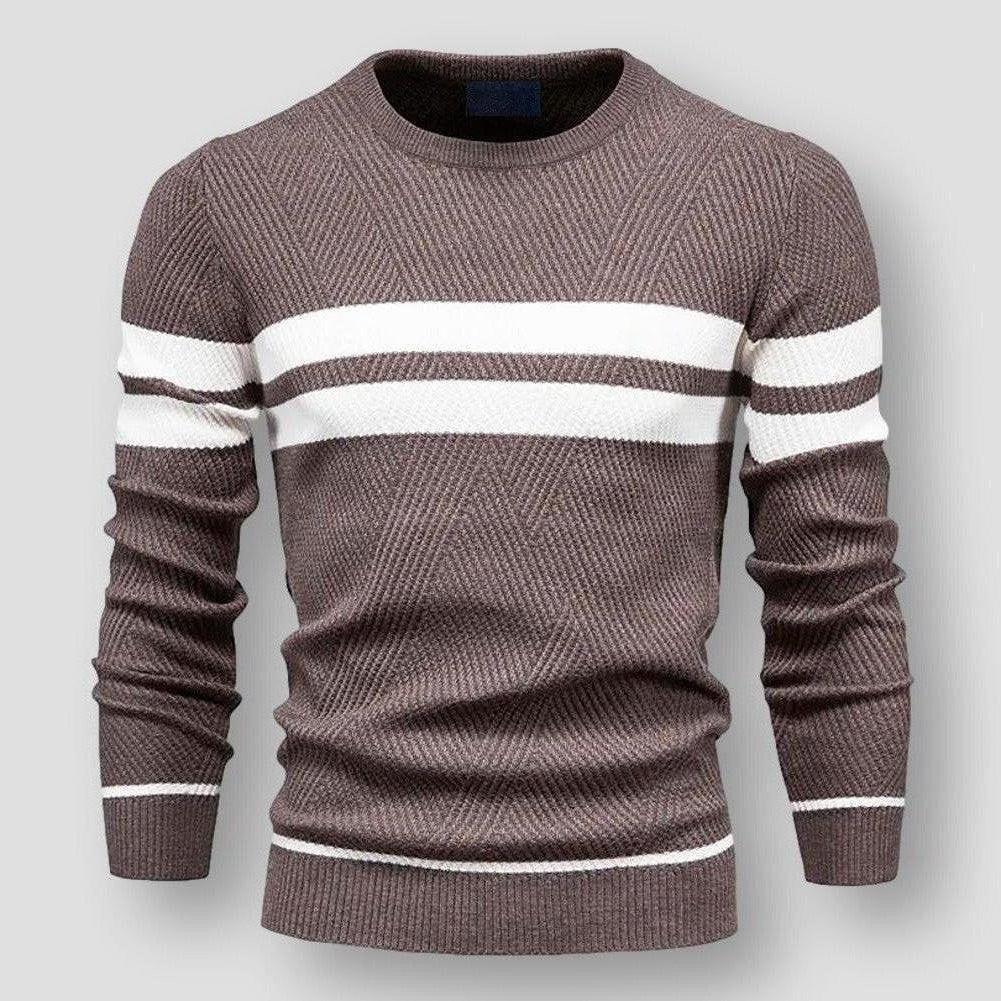 Euan | Men's Striped Nylon Jumper for Winter
