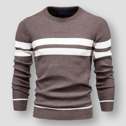 Euan | Men's Striped Nylon Jumper for Winter