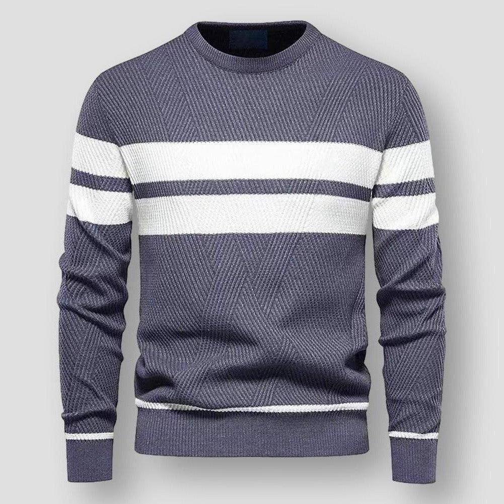Euan | Men's Striped Nylon Jumper for Winter
