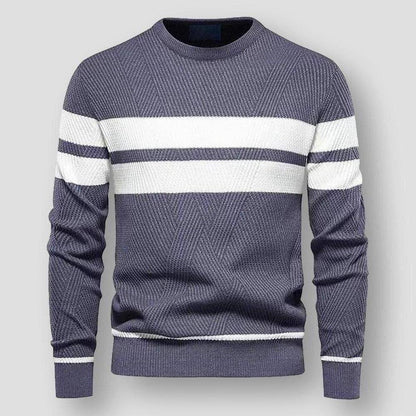 Euan | Men's Striped Nylon Jumper for Winter