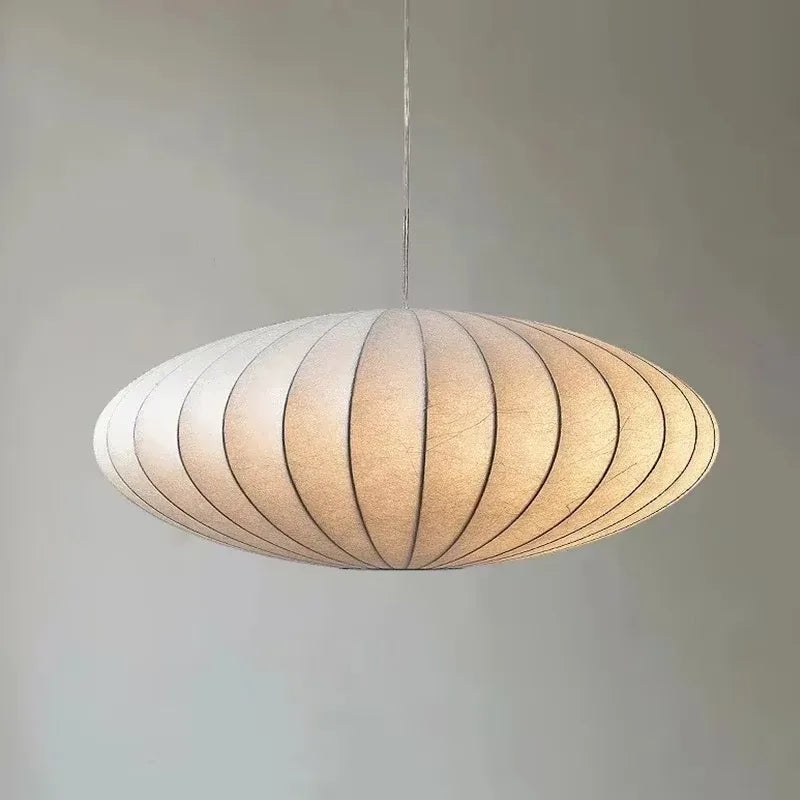 Satori | Japandi Pendant Lamp with Luxurious Silk Shade | Versatile Sizes for Serene Illumination